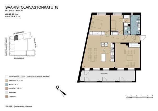 Asumisoikeusasunto Helsinki Kruunuvuorenranta 4 huonetta