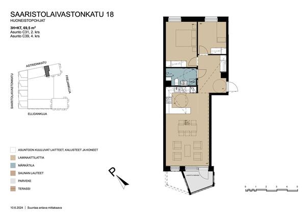 Asumisoikeusasunto Helsinki Kruunuvuorenranta 3 huonetta