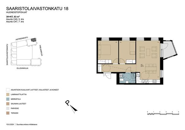 Right of occupancy apartment Helsinki Kruunuvuorenranta 3 rooms