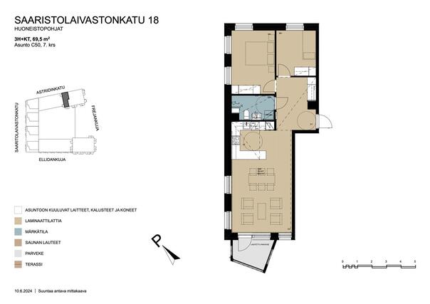 Asumisoikeusasunto Helsinki Kruunuvuorenranta 3 huonetta