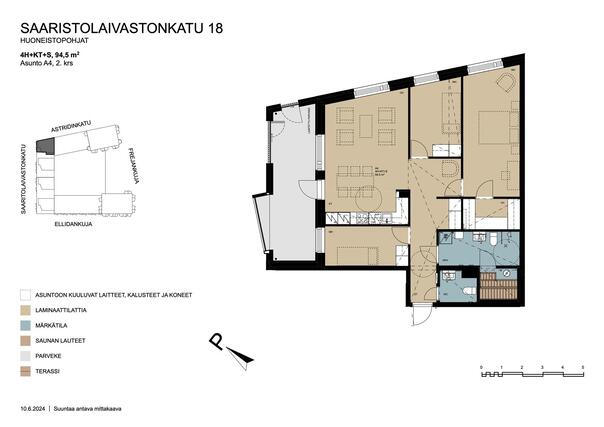 Asumisoikeusasunto Helsinki Kruunuvuorenranta 4 huonetta