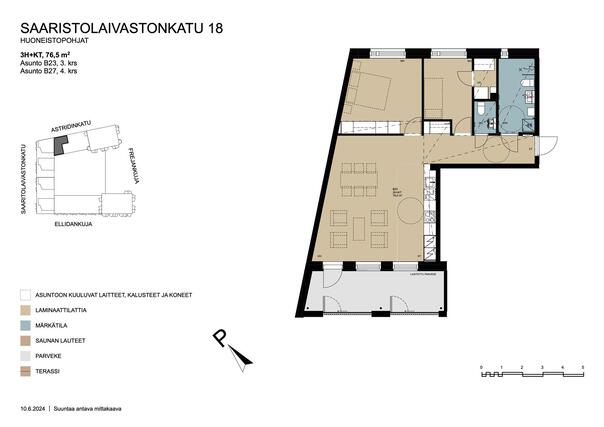 Right of occupancy apartment Helsinki Kruunuvuorenranta 3 rooms