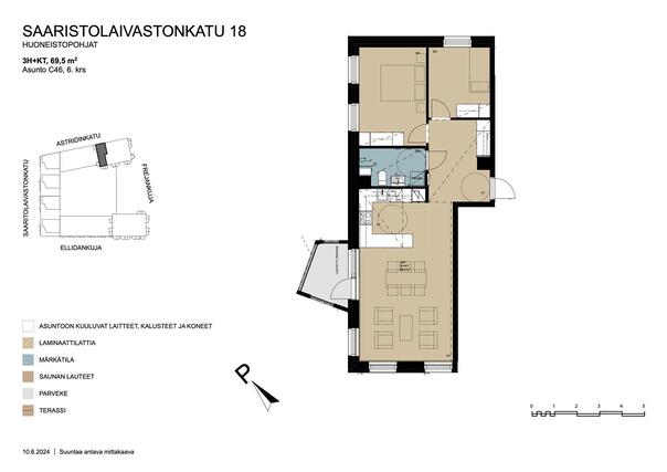 Asumisoikeusasunto Helsinki Kruunuvuorenranta 3 huonetta