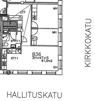 Rental Oulu Keskusta 3 rooms