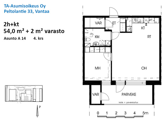 Asumisoikeusasunto Vantaa Koivuhaka Kaksio