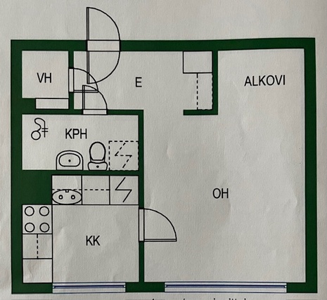 Vuokra-asunto Tampere Kaukajärvi Yksiö