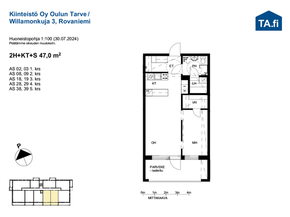 Rental Rovaniemi  2 rooms