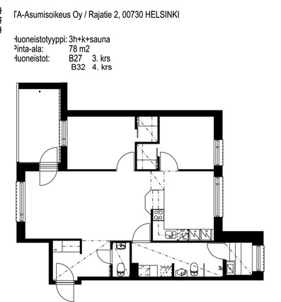 Vuokra-asunto Helsinki Tapaninkylä 3 huonetta