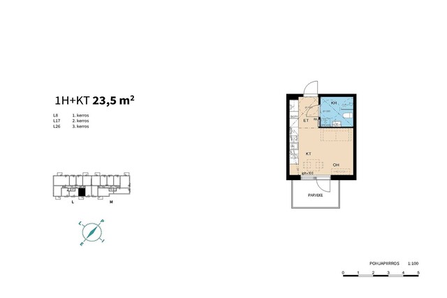 Rental Turku Kakolanmäki 1 room Yleiskuva