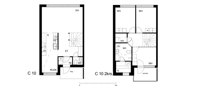 Rental Jyväskylä Kuokkala 4 rooms C 10  Kippo 2 C 10