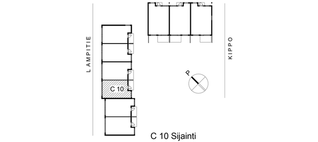 Rental Jyväskylä Kuokkala 4 rooms C 10  Kippo 2 C 10