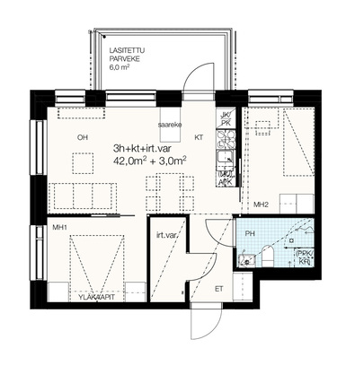 Rental Vantaa Myyrmäki 3 rooms