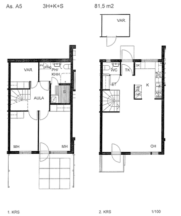 Right of occupancy apartment Kirkkonummi Gesterby 3 rooms