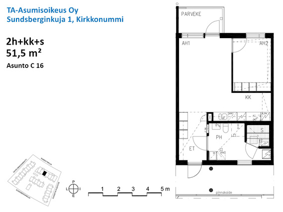 Asumisoikeusasunto Kirkkonummi Sundsberg Kaksio