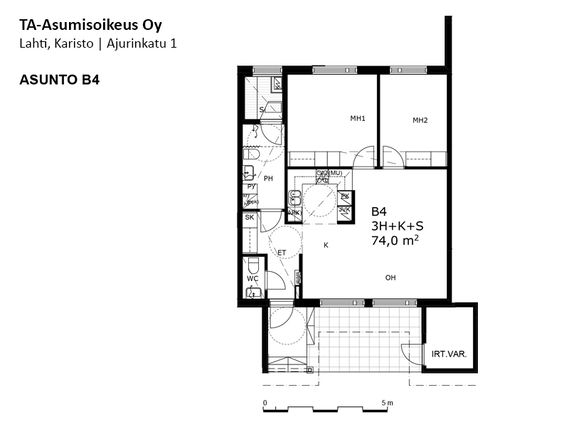 Asumisoikeusasunto Lahti Järvenpää 3 huonetta