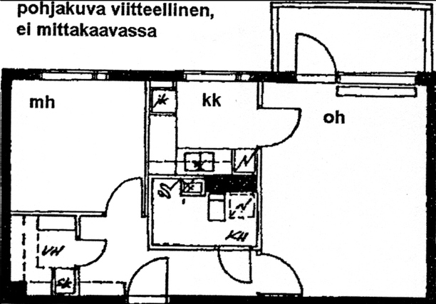 Vuokra-asunto Valkeakoski Eerola Kaksio Yleiskuva