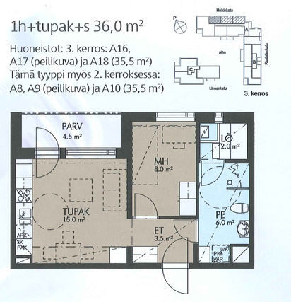 Vuokra-asunto Oulu Keskusta Kaksio