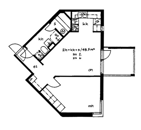 Rental Espoo Leppävaara 2 rooms