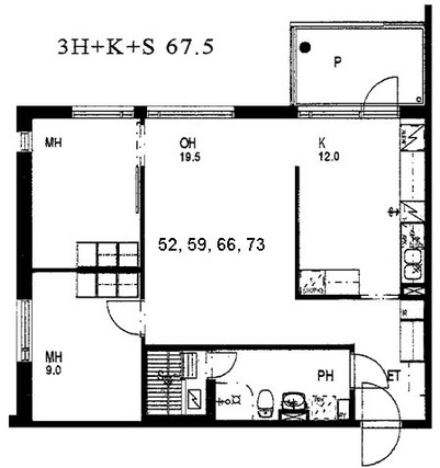 Asumisoikeusasunto Tampere Härmälä 3 huonetta