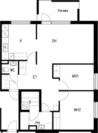 Right of occupancy apartment Espoo Leppävaara 3 rooms