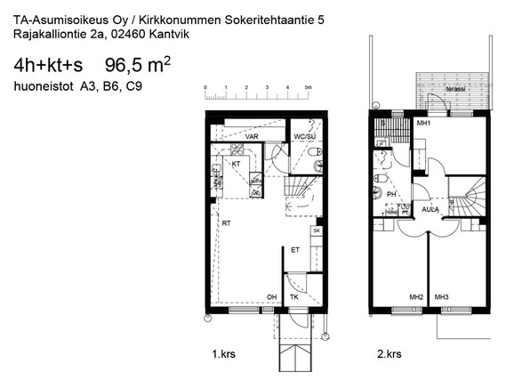 Asumisoikeusasunto Kirkkonummi Kantvik 4 huonetta