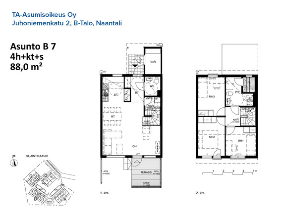 Asumisoikeusasunto Naantali Tammisto 4 huonetta