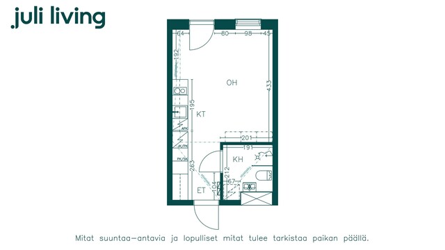 Vuokra-asunto Turku Pukkila Yksiö Yleiskuva