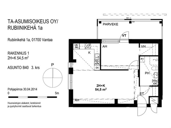 Vuokra-asunto Vantaa Kivistö Kaksio