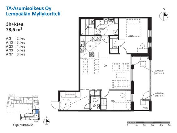 Asumisoikeusasunto Lempäälä Keskusta 3 huonetta