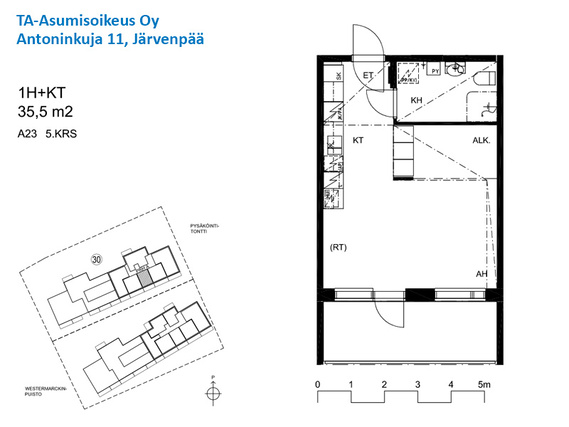 Asumisoikeusasunto Järvenpää Pajala Yksiö