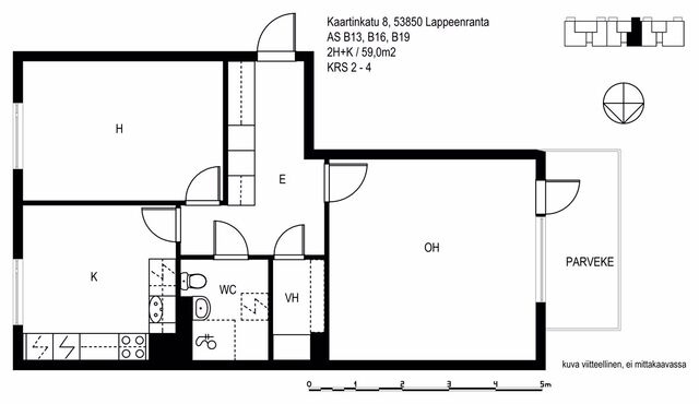 Vuokra-asunto Lappeenranta Skinnarila Kaksio