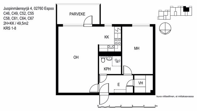 Rental Espoo Suvela 2 rooms