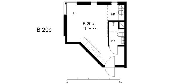 Vuokra-asunto Espoo Espoon keskus Yksiö B 20b  Reviisorinkatu 3 B 20b