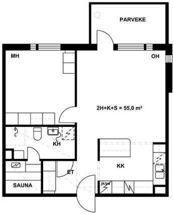 Right of occupancy apartment Oulu Maikkula 2 rooms