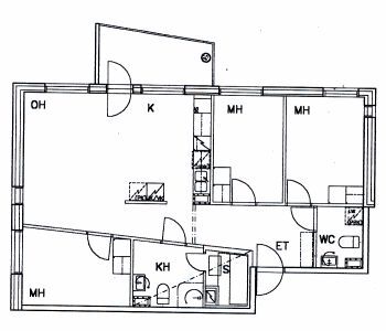 Right of occupancy apartment Hämeenlinna Keinusaari 4 rooms