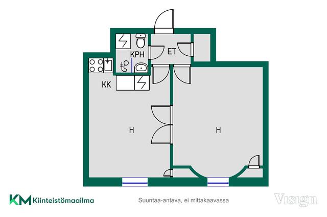 Vuokra-asunto Helsinki Ullanlinna Kaksio