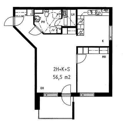 Right of occupancy apartment Espoo Jouppi 2 rooms