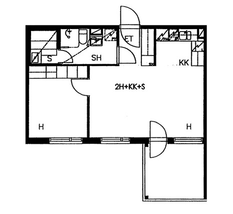 Right of occupancy apartment Espoo Jouppi 2 rooms