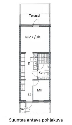 Vuokra-asunto Kalajoki Hiekkasärkät Kaksio Tuomipakkaintie 2 B B8