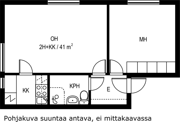 Rental Jyväskylä Keltinmäki 2 rooms Julkisivukuva