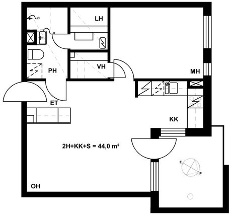 Right of occupancy apartment Helsinki Ruskeasuo 2 rooms