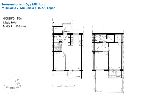 Right of occupancy apartment Espoo Karhusuo 4 rooms