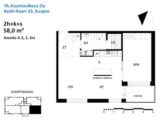 Asumisoikeusasunto Kuopio Päiväranta Kaksio