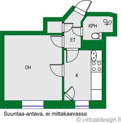 Vuokra-asunto Helsinki Ullanlinna Yksiö