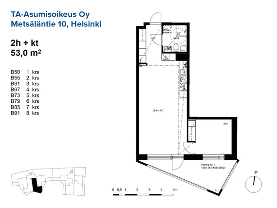 Right of occupancy apartment Helsinki Pasila 2 rooms