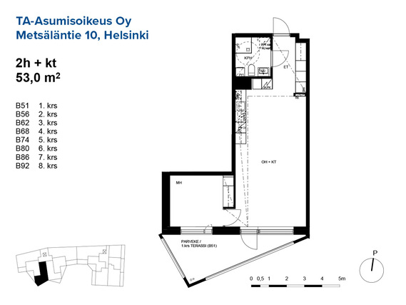 Right of occupancy apartment Helsinki Pasila 2 rooms