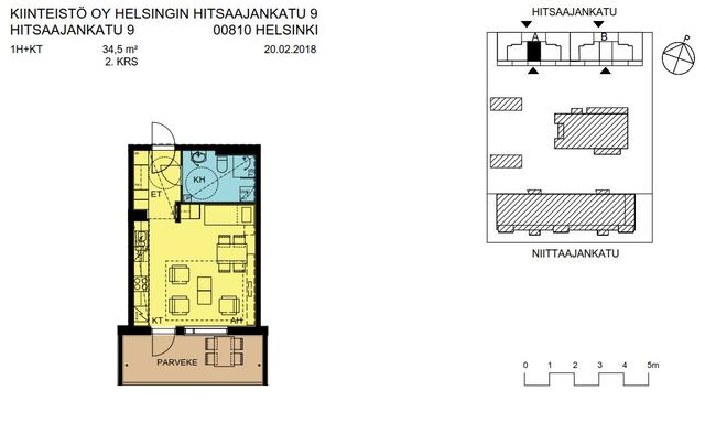 Vuokra-asunto Helsinki Herttoniemenranta Yksiö Pääkuva