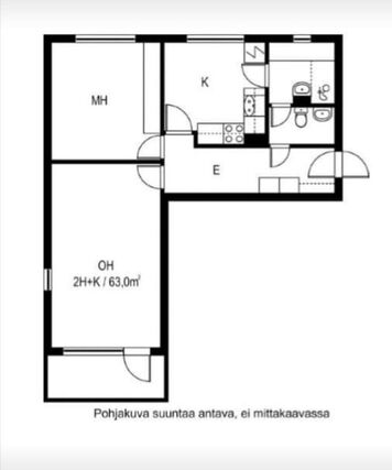 Vuokra-asunto Lohja Ojamo Kaksio Keittiön ovet, tasot ja välitilat remontoittu 9/2024