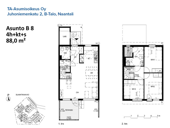 Asumisoikeusasunto Naantali Tammisto 4 huonetta