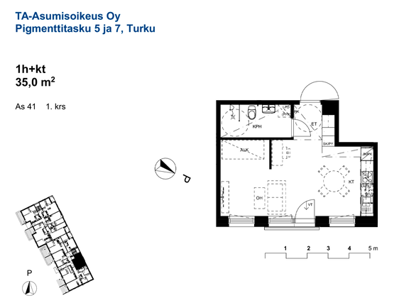 Asumisoikeusasunto Turku Pitkämäki Yksiö